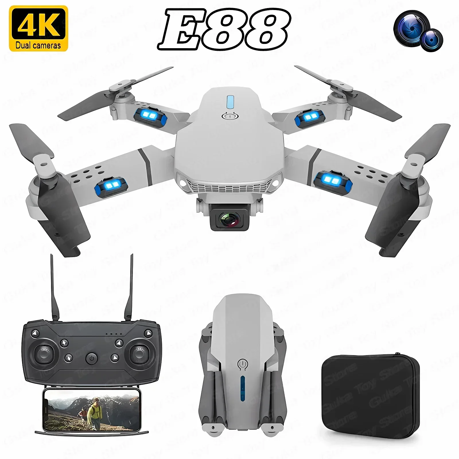 E88 Pro WIFI FPV Drone Geniş A - Drone Cinematic incelemesi ve fiyatı